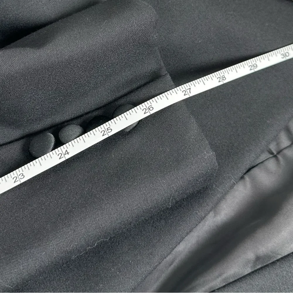 Loro Piana Hickey Freeman Black 100% Wool Peak Lapel Tuxedo Blazer 43 Long